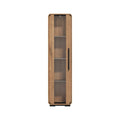 Modern Wooden Display Cabinet with Glass Door and Adjustable Shelves