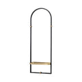Modern Black and Gold Hanging Shelf with Arch Design